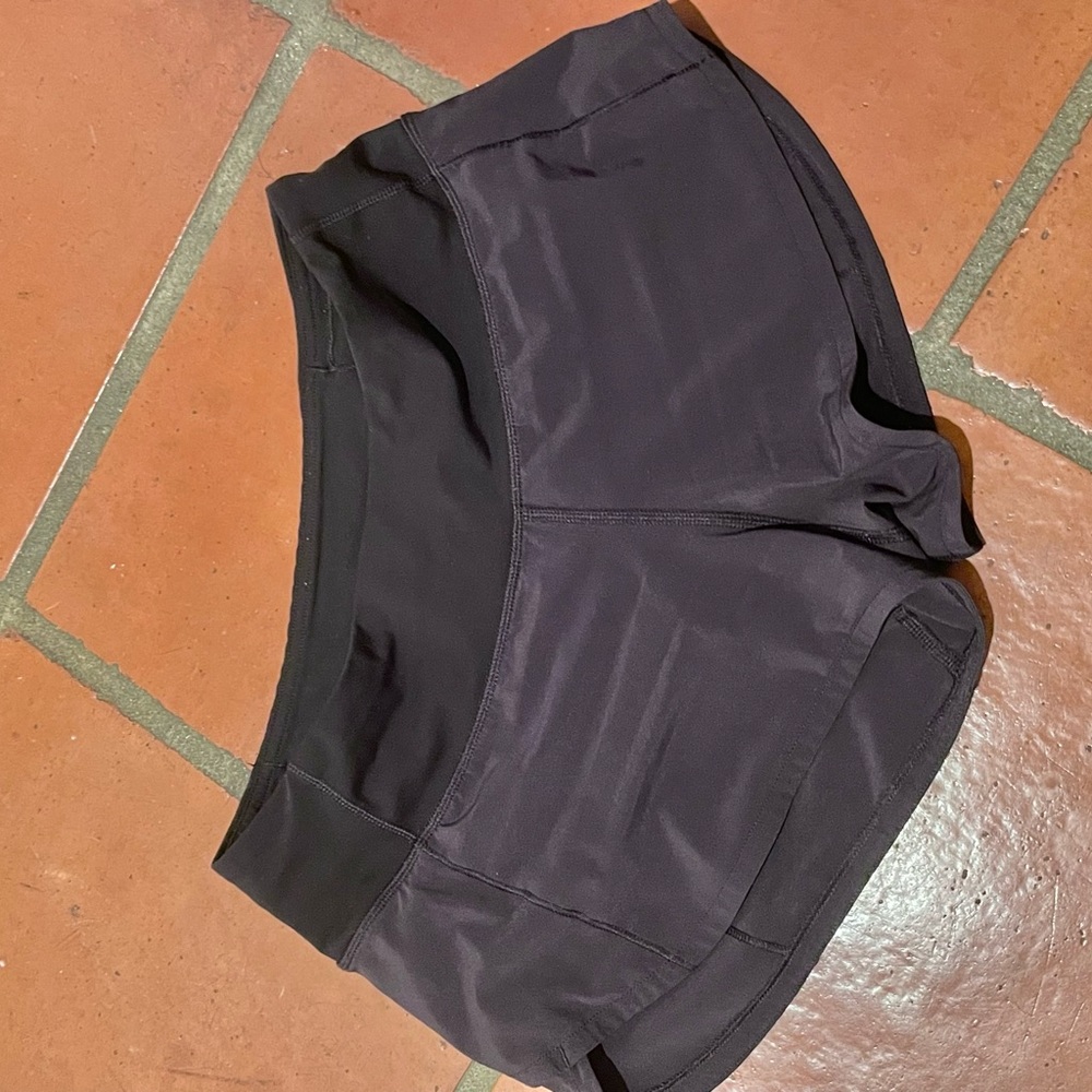 Lululemon Black Speed Up Shorts.
